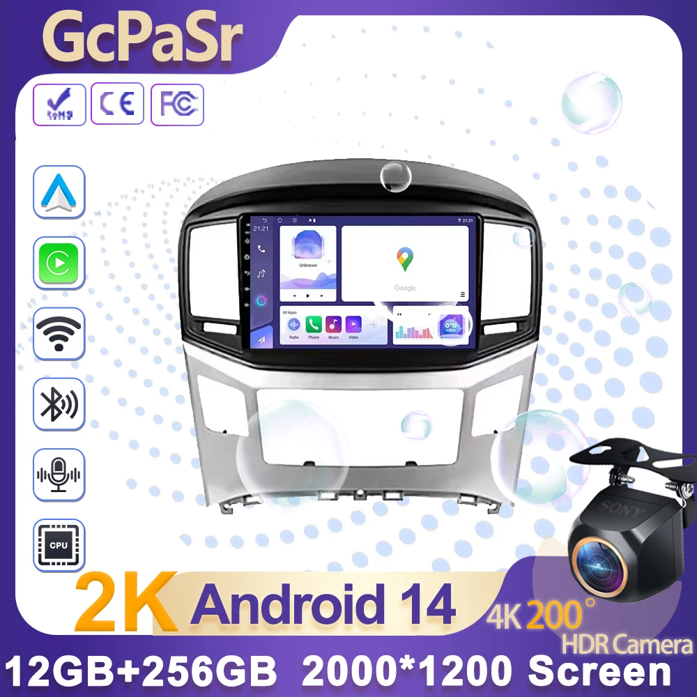 

Car Radio Autoradio For Hyundai H1 Grand Starex 2015-2020 Unit Multimedia Wireless Carplay Screen Android Auto wifi GPS 4G