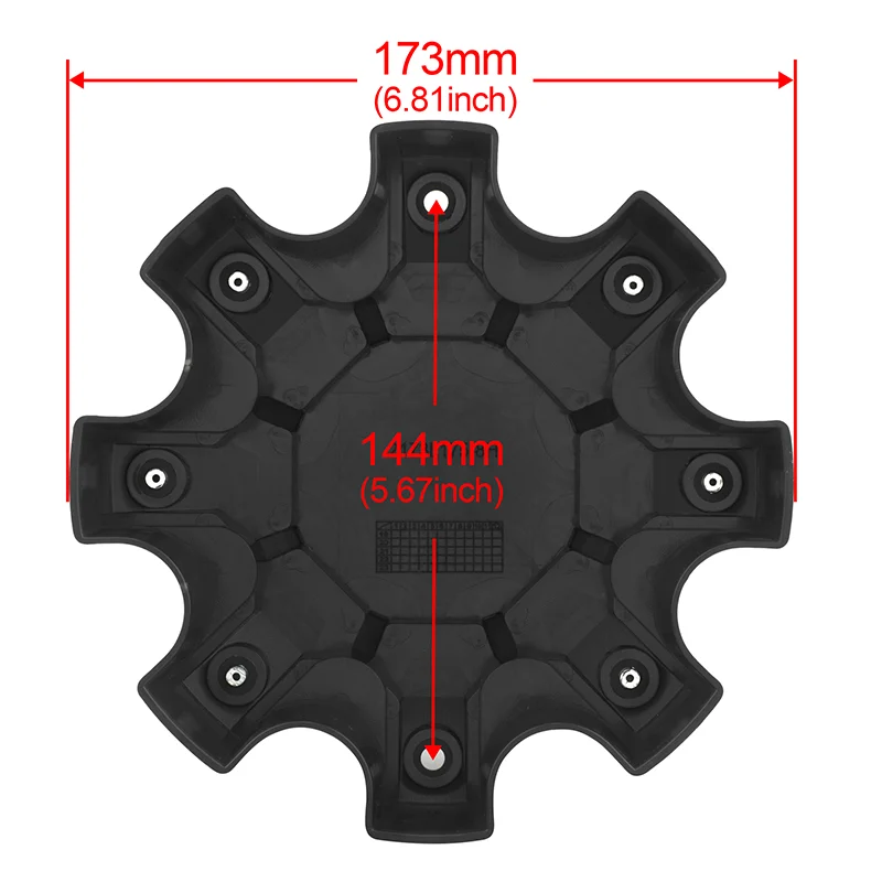 4pcs 173mm/ 6.81in 75mm/ 2.95in Center Cap Cover Wheel Hub  for OFF-ROAD #2173L175-8H-SB Car Accessories High Gloss Black