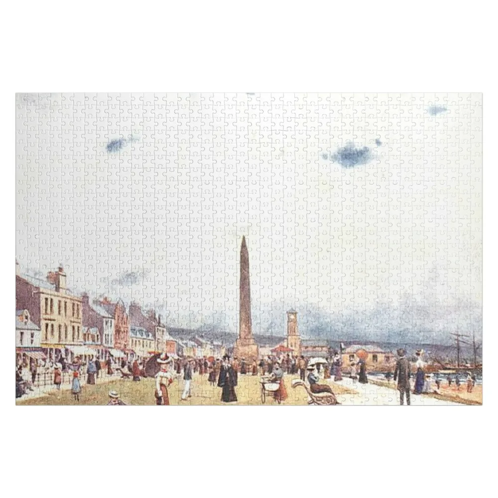 Vintage Illustration of Helensburgh, Argyll & Bute Jigsaw Puzzle Jigsaw Custom Personalized Name Baby Wooden Puzzle
