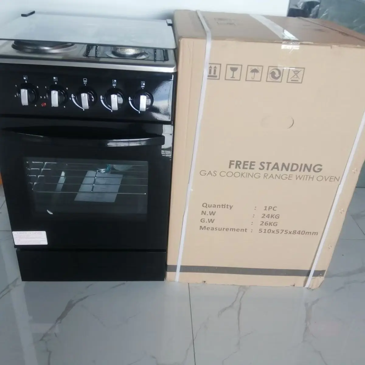 New Gas Stove 4 Burners Gas Cooker With Oven and Grill Freedom to Cook Equipment Food Processing Machines