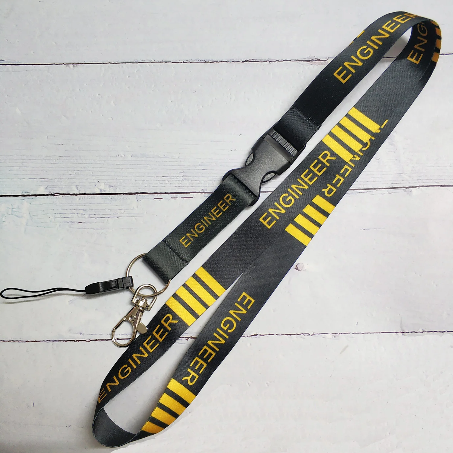 20 PCS Black Engineer Lanyards Neck Strap for Phone Neckband Lanyard for Keys ID Card Metal Plane USB Badge Holder for Aviator