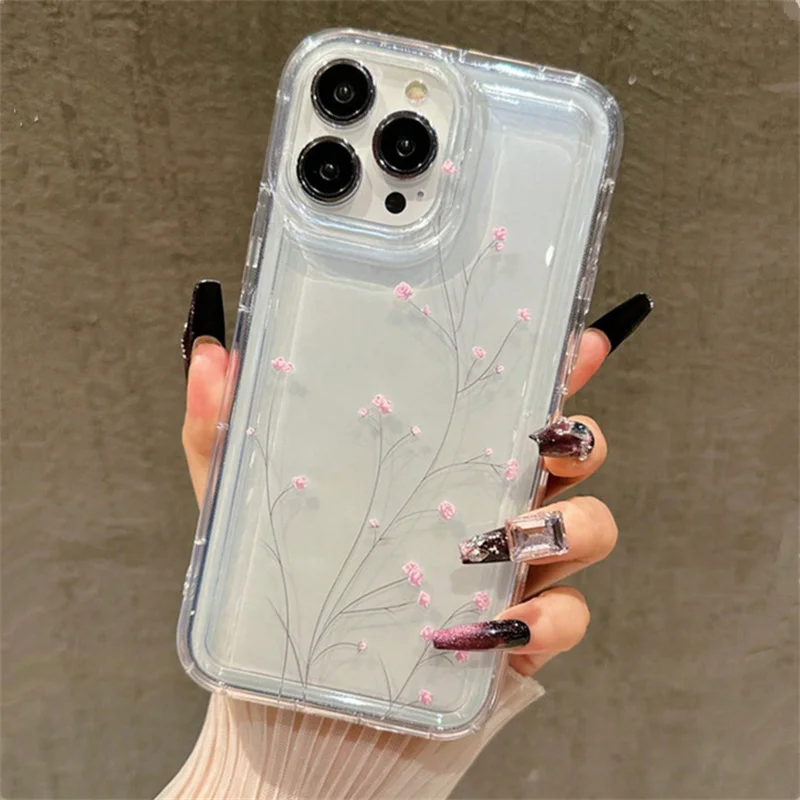 Korean Cute Flower Soft Silicone Case For Xiaomi Redmi Note 13 12 Pro Plus 5G 13 12S 11S 11 10 Redmi 12 4G 13C Transparent Cover