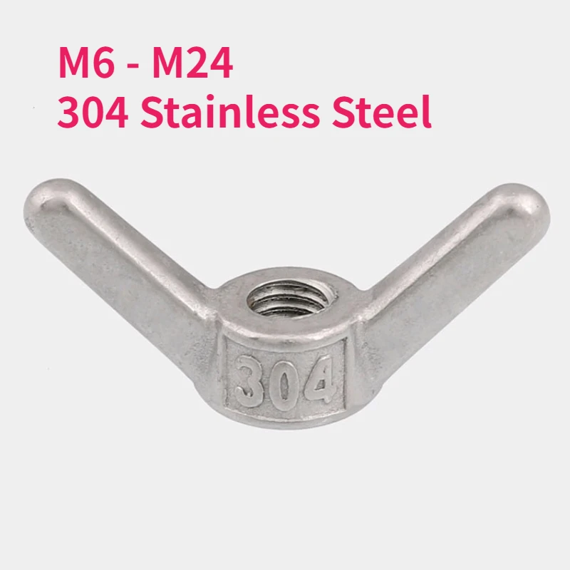 M6 M8 M10 M12 M14 M16 M18 M20 M24 304 Stainless Steel Special-shaped Hand Screw Nut Claw Nut Small Ear Butterfly Nuts Wing Nuts