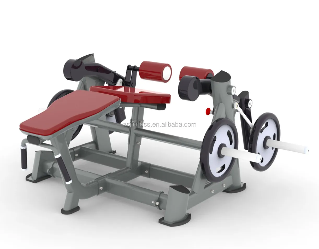 ASJ-M616 Commercial Gym Equipment Sports Machine Plate Loaded Lateral Prone Leg Curl Machine
