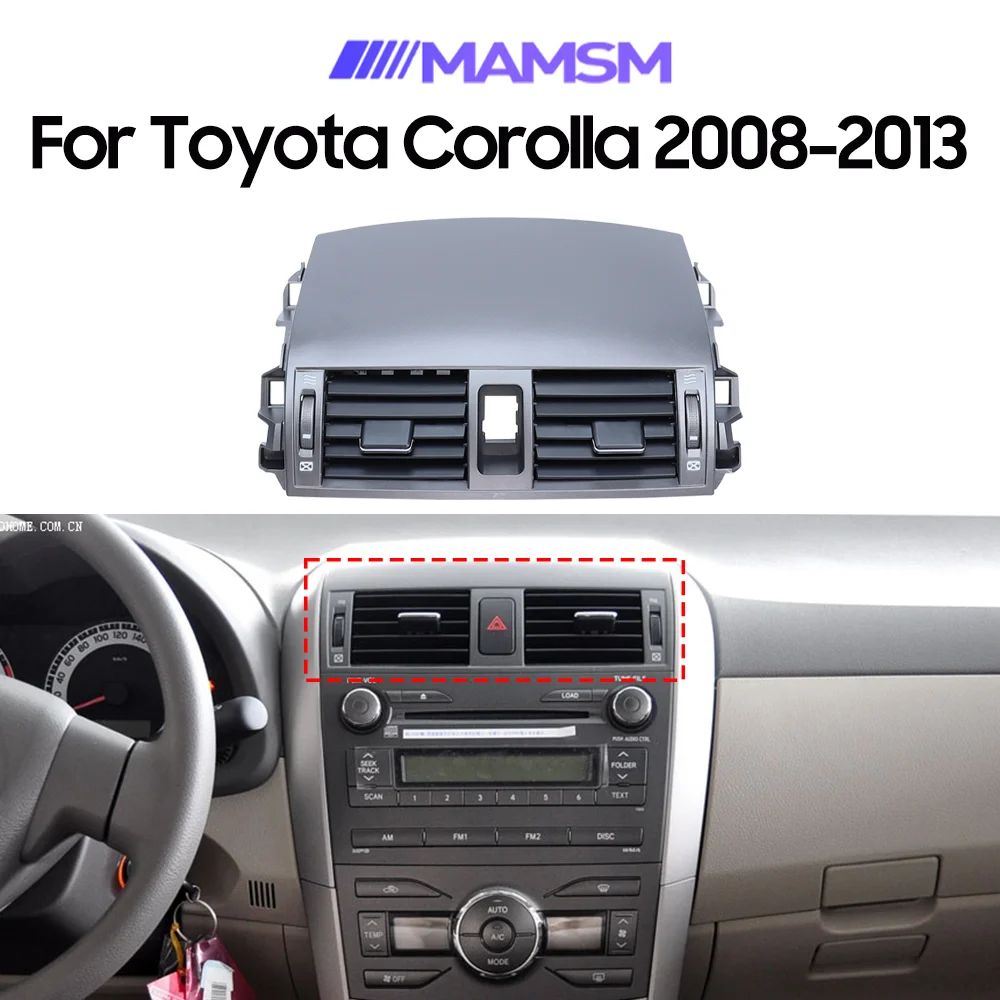 Central Dashboard A/C Air Conditioner Vent Accessories For Toyota Corolla 2008-2013 Air Conditioning Grille Decorative Parts