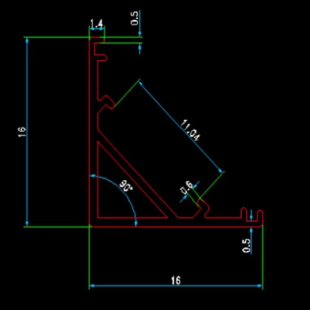 Imagem -04 - Conduziu o Canto do Perfil de Alumínio 12 mm Diodo Emissor de Luz Canal v Forma Habitação 90 Graus Triângulo Mikly Canto Lâmpada para 12v Faça Você Mesmo Tira 20 Peças 200cm