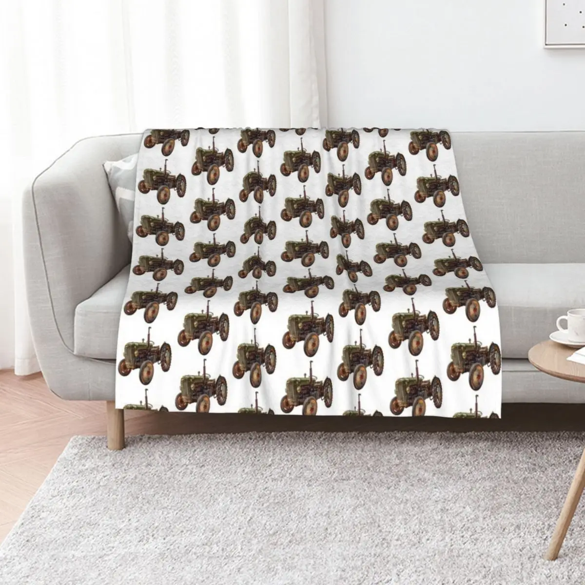 Old Tractor Throw Blanket Decorative Sofa Stuffeds Luxury Throw christmas gifts decorative Shaggy Blankets
