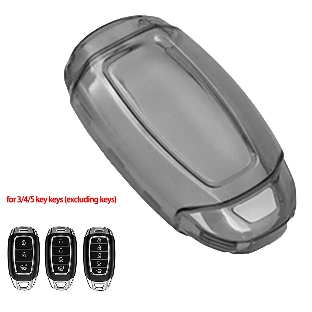 Car Remote Key Fob Shell Cover Case Transparent Key Fob Shell Holder For Hyundai Kona / Kona Electric 2018-2023