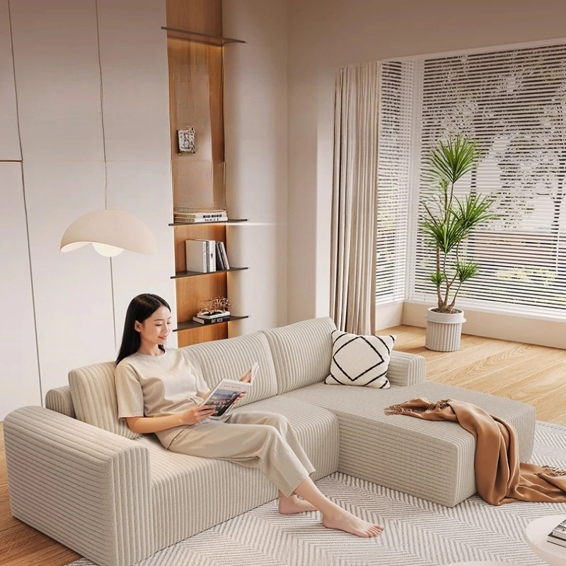 

Light luxury modern simple compression sofa small apartment full sponge