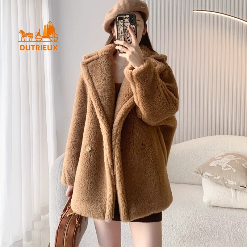 

2025 New Fashion Short Teddy Coat for Women,Warm Teddy Coat for Women,Winter Alpaca Wool Coat, Fur Coat for Women, Jacket Women