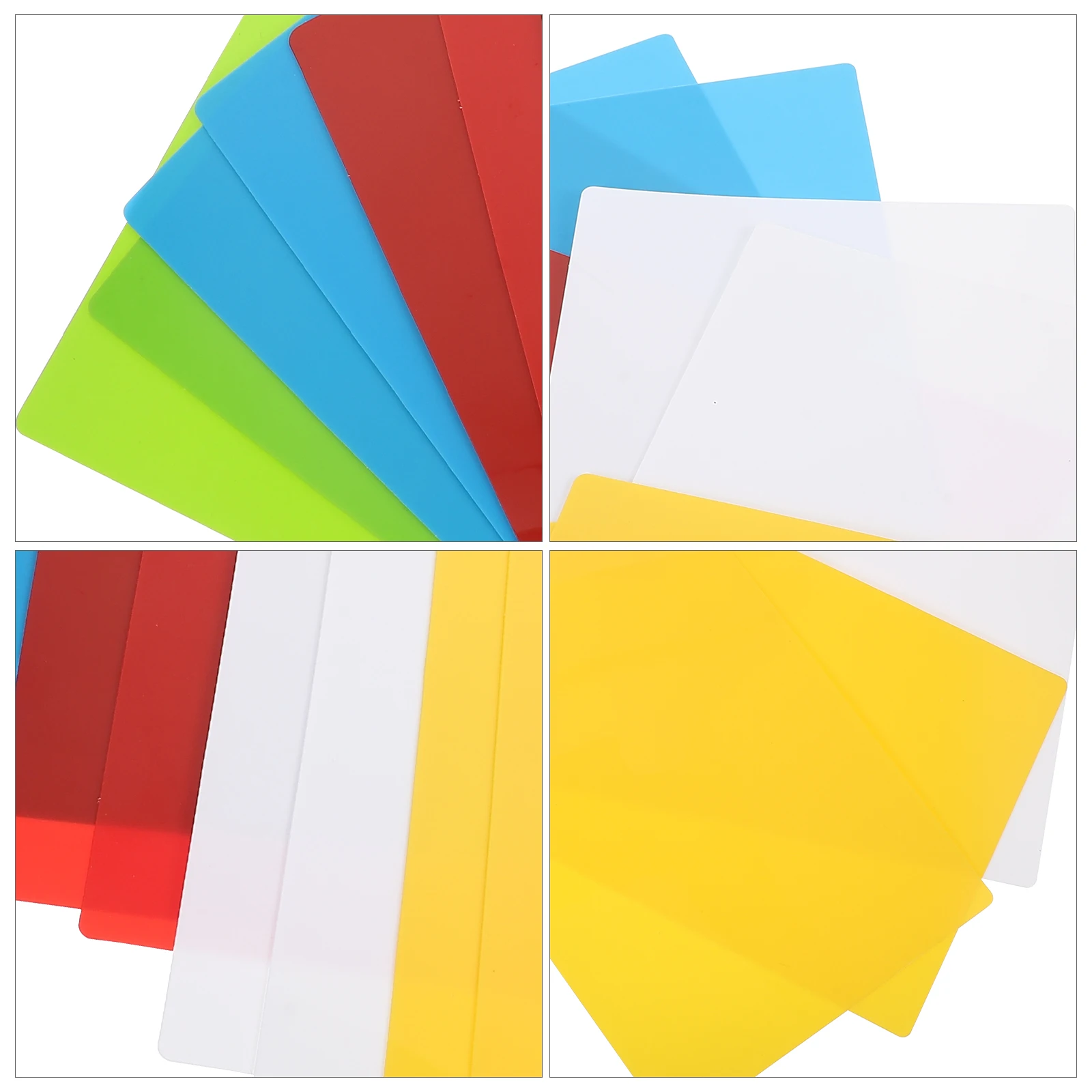 

10pcs Index Flashcards Multicolor PVC Water Resistant Note Cards Flash Cards Study Work Travel Daily Use