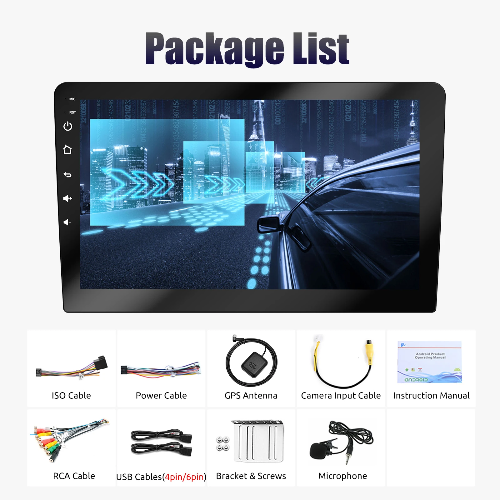 ESSGOO 9" Car Radio MT8163 Carplay Android Auto Android 4GB 64GB Universal Multimedia Player GPS RDS Autoradio Stereo NO AM image 3