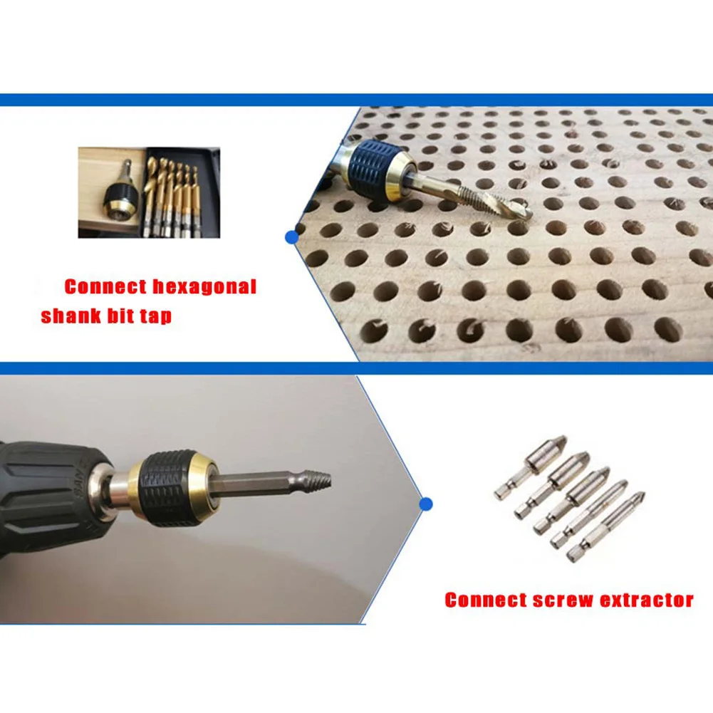 Drill Bit Converter Hex Handle Adapter Power Tool Accessory Double Head Extractor Electric Tool Accessory For Charging Drill