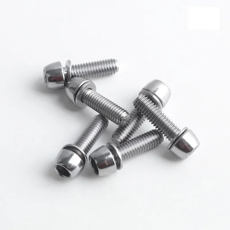 

Titanium-plated Colorful Mountain Bike Road Bike Handle Vertical Screws M6*18MM Stainless Steel Material Bicycle Accessories
