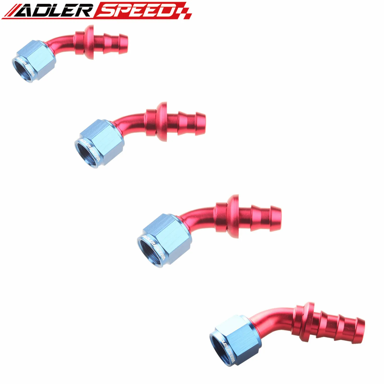 

Universeel 045 ° 90 ° 180 ° Graad AN4 AN6 AN8 AN10 AN12 Olie Brandstof Push Lock Slanguiteinde/Adapter Zwart