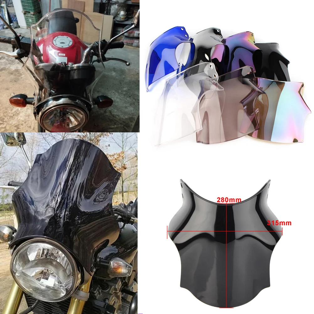 

Motorcycle Windshield WindScreen For CB400 CB600 CB750 CB900 CB919 CB250 XJR1300 XJR1200 XJR400 SV650 SV1000 ZRX1100 1200 400