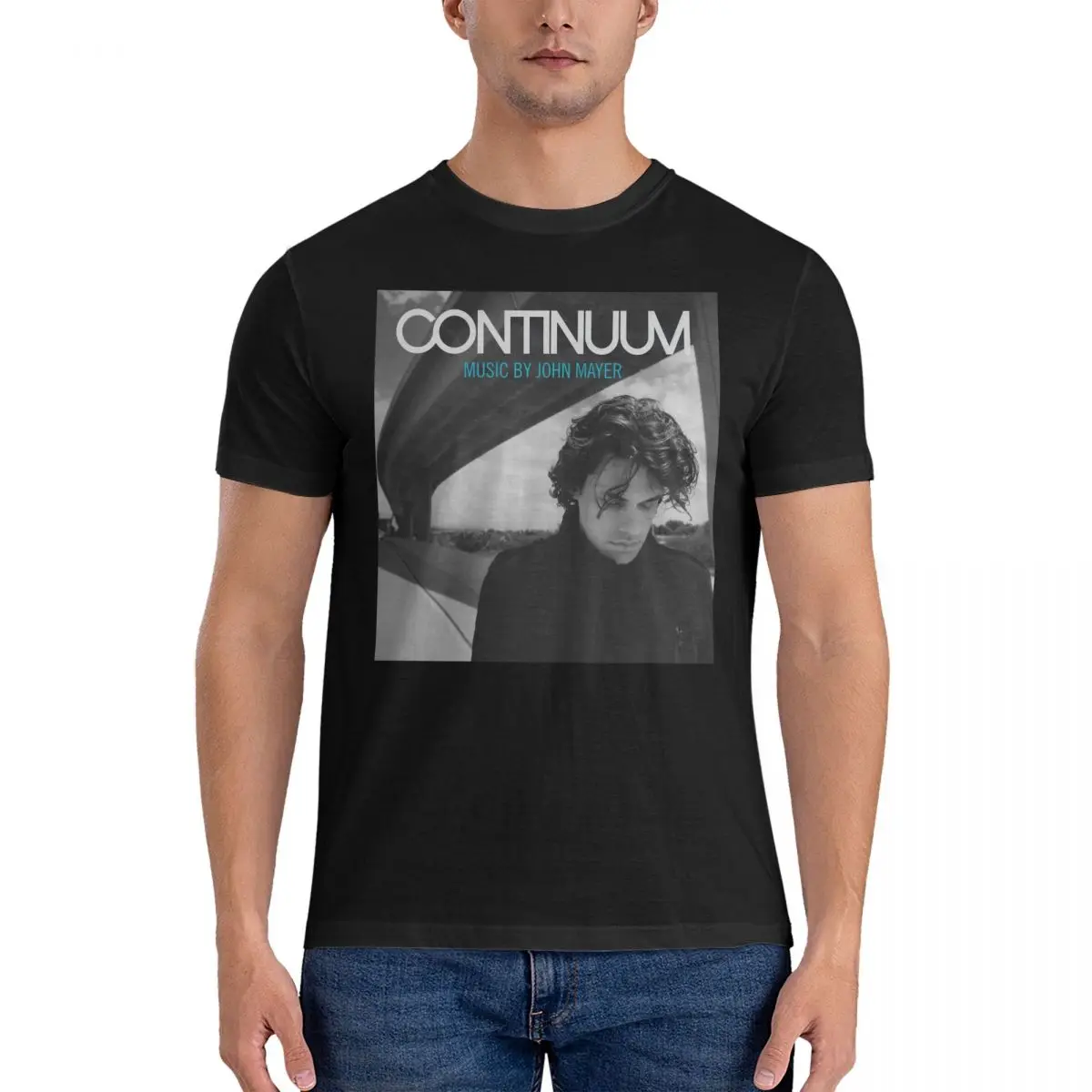 Fashion Continuum T-Shirts for Men Crew Neck Cotton T Shirt J-John Mayer Singer Short Sleeve Tees Graphic Printed Clothing