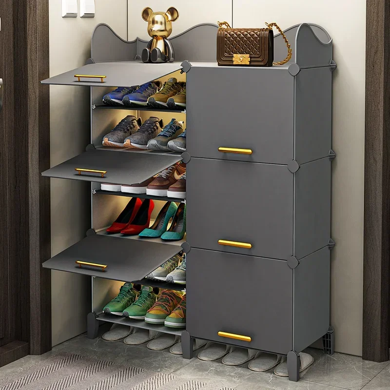 Shoerack Cabinet For Living Room Shoe Rack Storage Organizer Shelf Shoes Entrance Hallway Furniture Multiple Layers Dust Cover