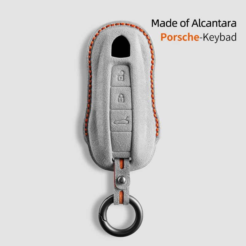 Alcantara High-quality Car Key Case Cover Accessories For Porsche Panamera Spyder Carrera Macan Cayman Cayenne 911 970 981 991