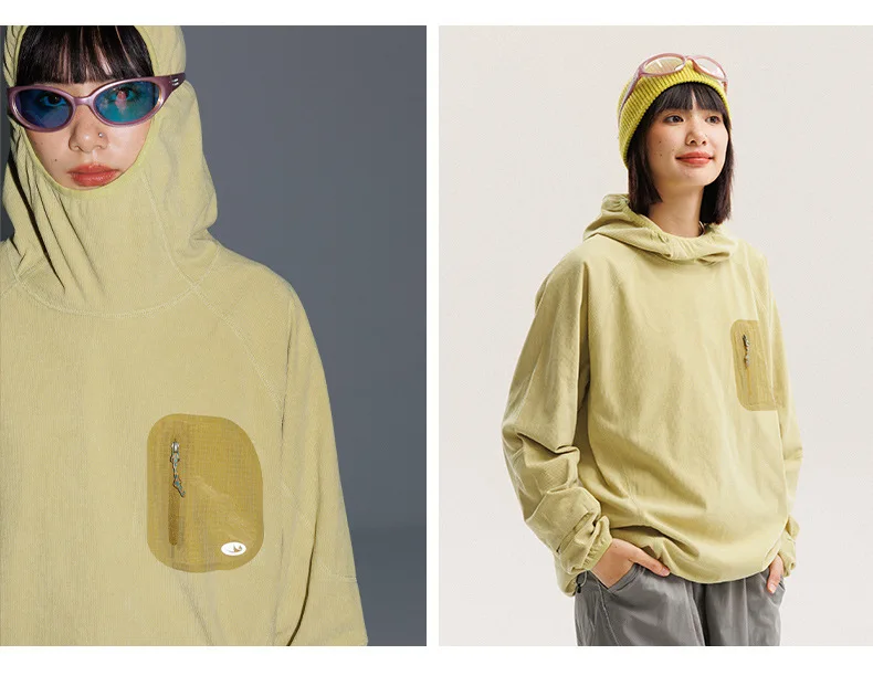 Unisex Leichtgewicht Waffelstruktur Hoodie Schnelltrocknend Langarm T-Shirt Atmungsaktiver Outdoor Sportlicher Pullover für Frühling Herbst – Detail 19