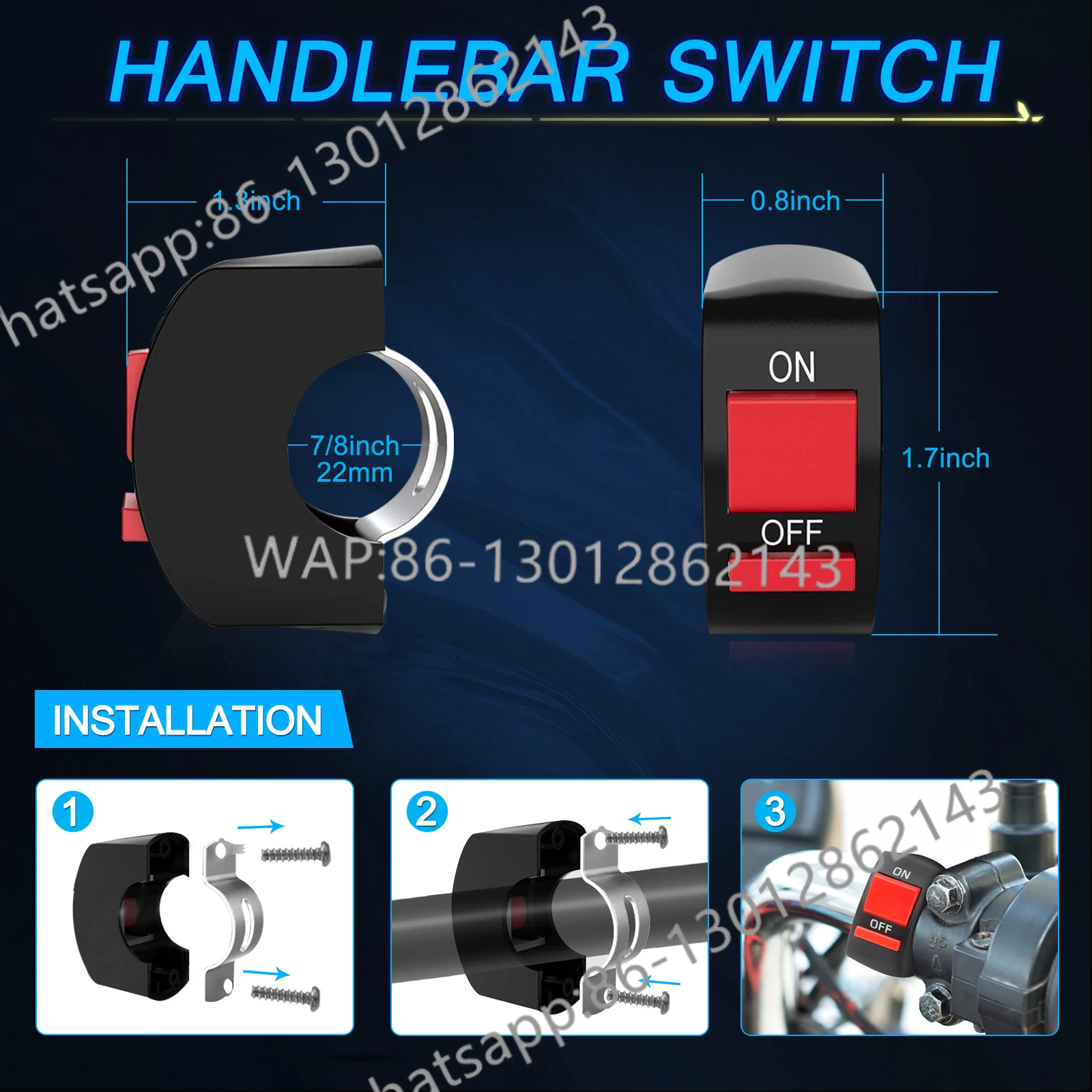 Suitable for 2019-2022 CRF 250 F Motorcycle LED Light Wiring Kit 12V 10A Online Fuse Switch Auxiliary
