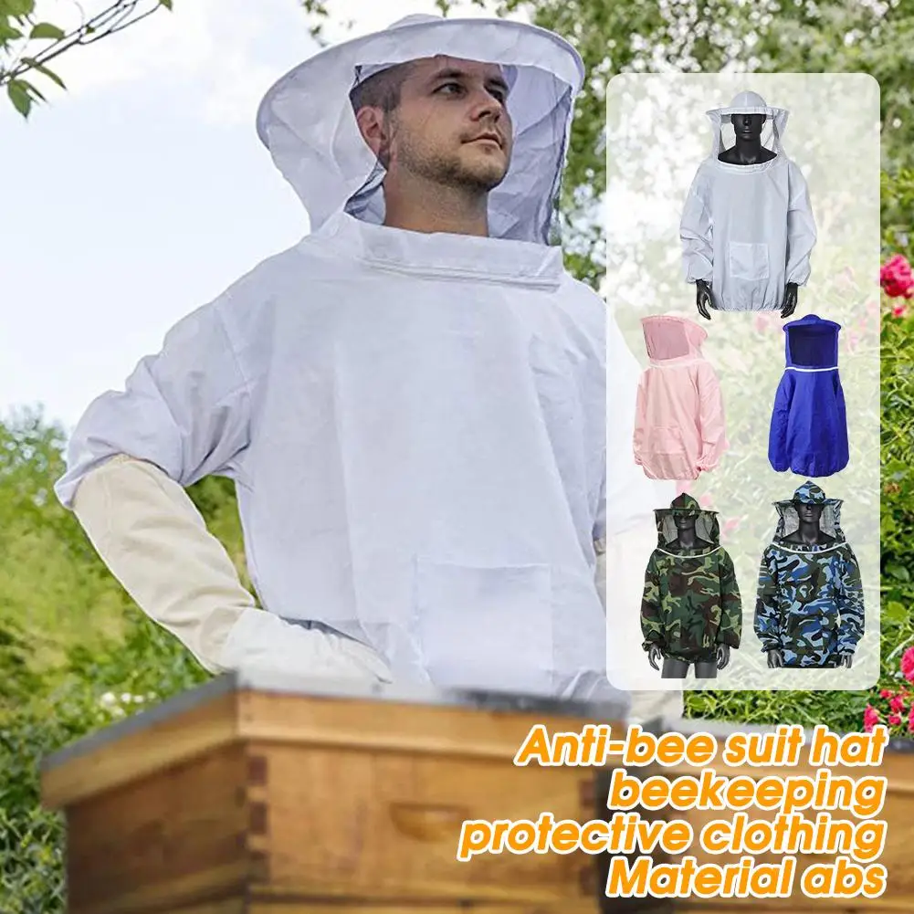 Beekeeping Tools Bee-proof Clothing White Anti-bee Beekeeping Hooded Clothing Farming Bite Clothing Protective Equipment S9P4