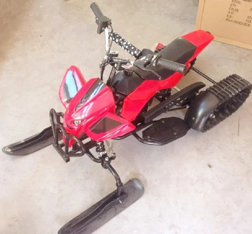 Patinete de nieve con orugas de goma para adultos, moto de nieve eléctrica, ATV de nieve con orugas
