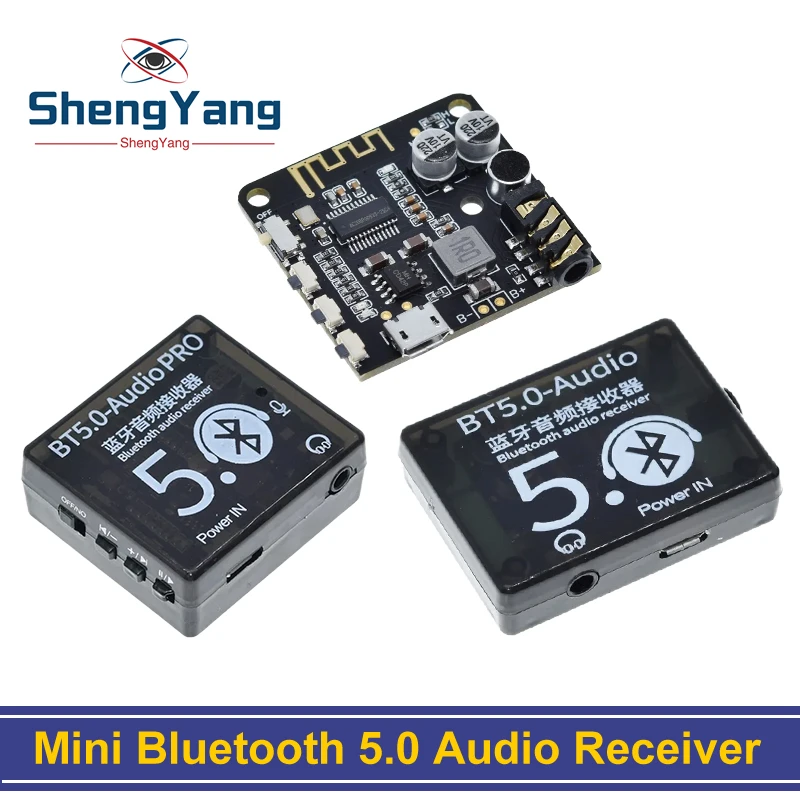 Mini Bluetooth 5.0 Decoder Board Audio Receiver BT5.0 PRO MP3 Lossless Player Wireless Stereo Music Amplifier Module With Case