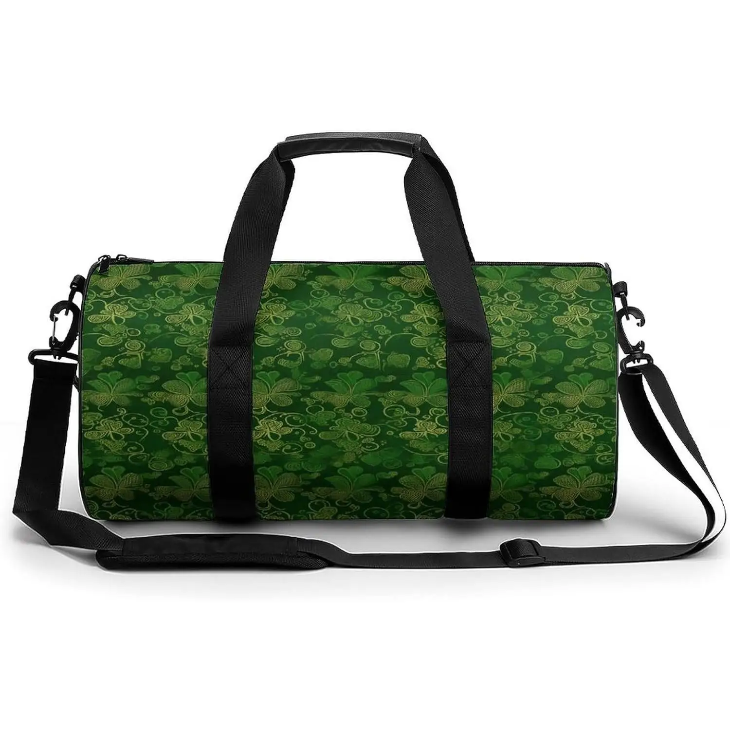 Shamrock Clover Pattern Duffel Bag Large Capacity Adjustable Strap Travel Gym Fashion Bag for Women Men