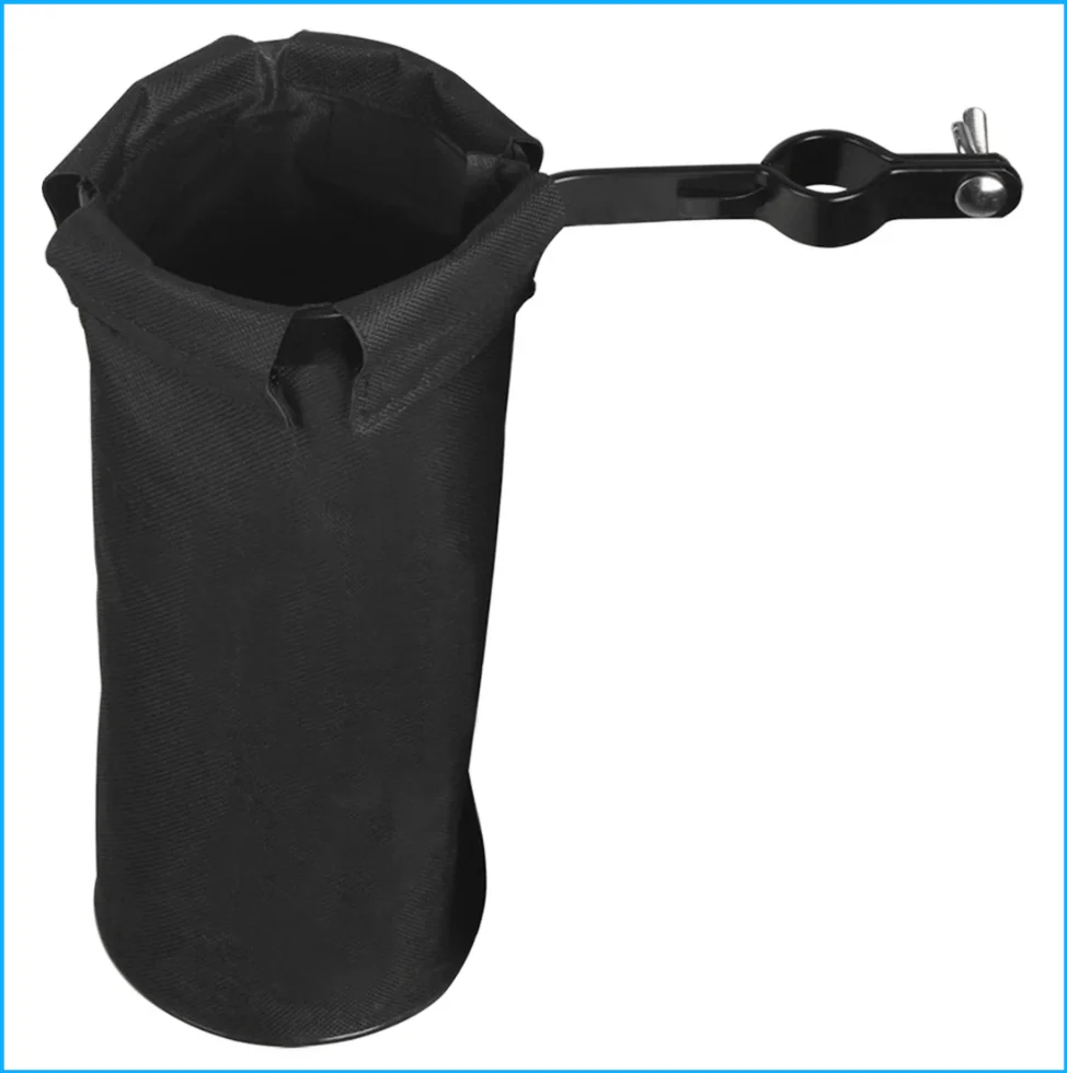 Trommelstock-Tasche, schwarz, zylindrischer Trommelstockhalter, Oxford-Stoff, Metallclip, robustes Zubehör für Schlagzeuginstrumente