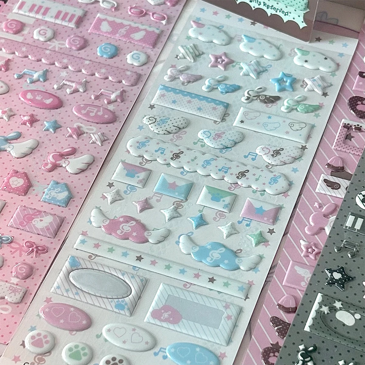 WAKAWAKA Simpatici adesivi decorativi per Scrapbooking Keluli Moment Pink Wing Star Adesivi decorativi Fai da te Telefono Bagagli Moto
