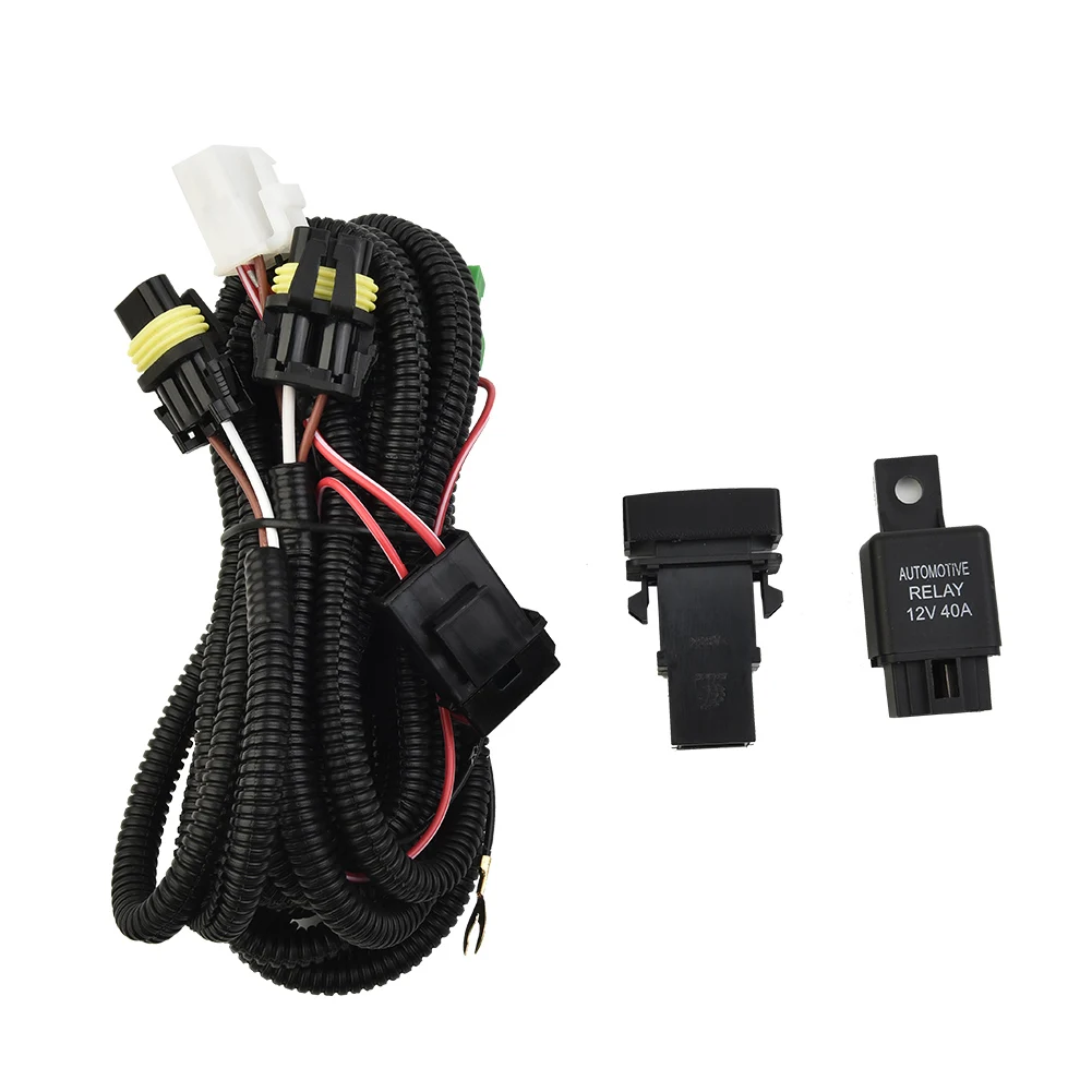 New Portable Fog Light Harness Accessories Plastic+Metal 3Pcs/Set Parts 12V For Jaguar S-Type/X-Type 2004-2008