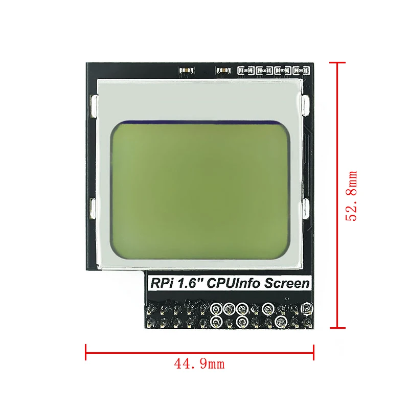 1/2/5/10/20 unidades CPU Info Tela LCD de 1,6 polegadas 84 * 48 com interruptor de luz de fundo adequado para Raspberry Pie 3B +