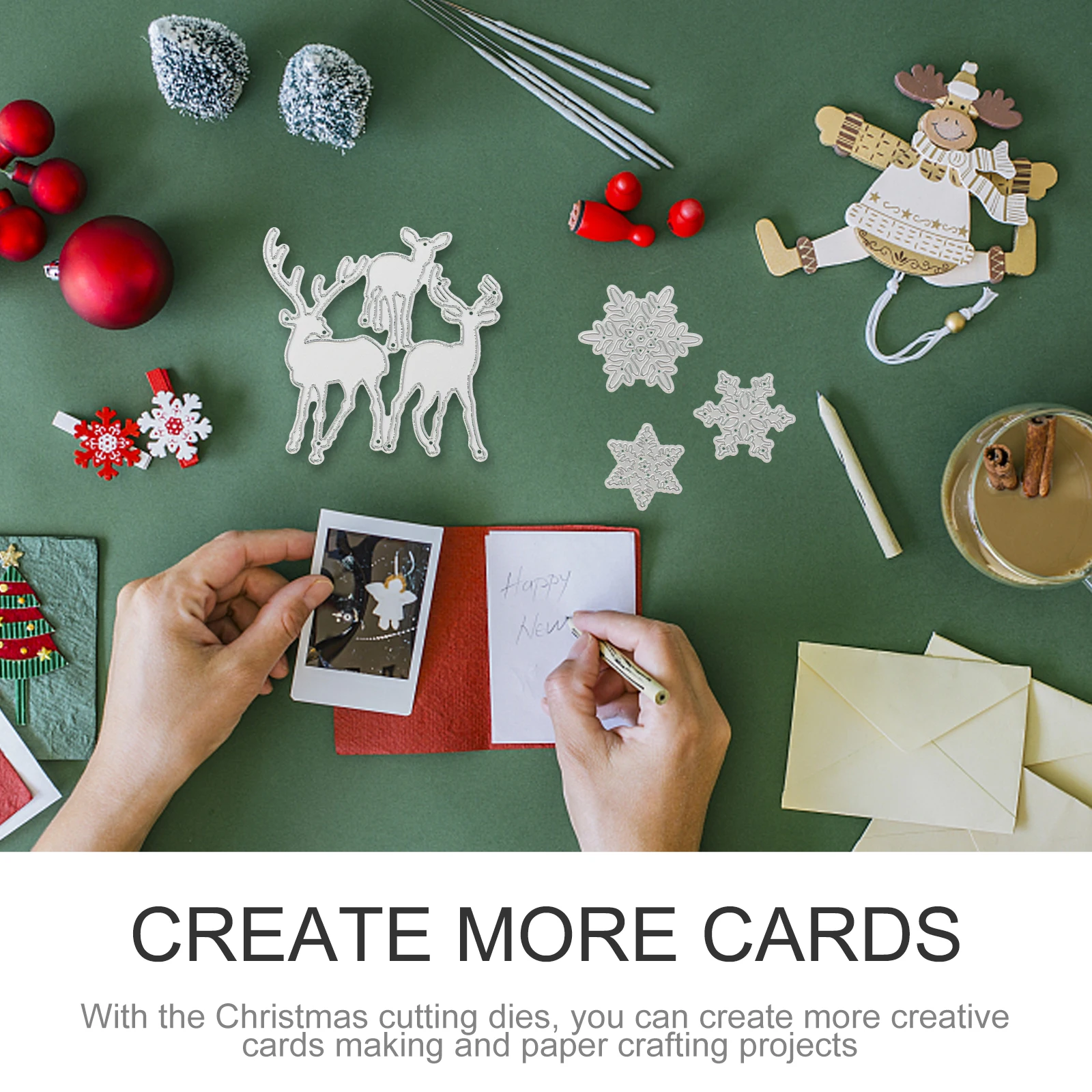 

9 Pcs Christmas Card Making Die Cut DIY Cutting Knife Mold Scrapbooking Metal Dies Stencils Silver Carbon Steel