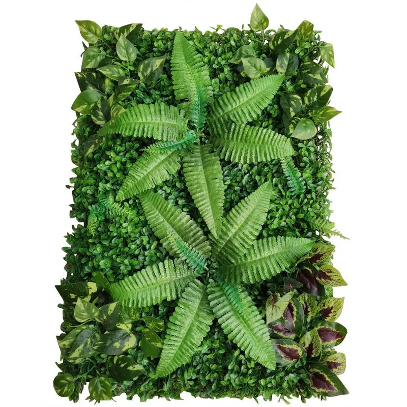 9Pcs/12Pcs 40*60cm Artificial Grass Hedge Mat Green Plants Panel Wall For Outdoor Garden Decor