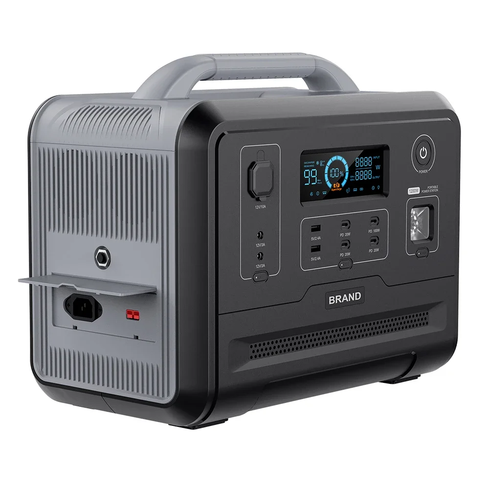 China Factory AC 2048Wh LiFePo4 Battery Outdoor Camping 1200w 2400W Portable Generator Power Station