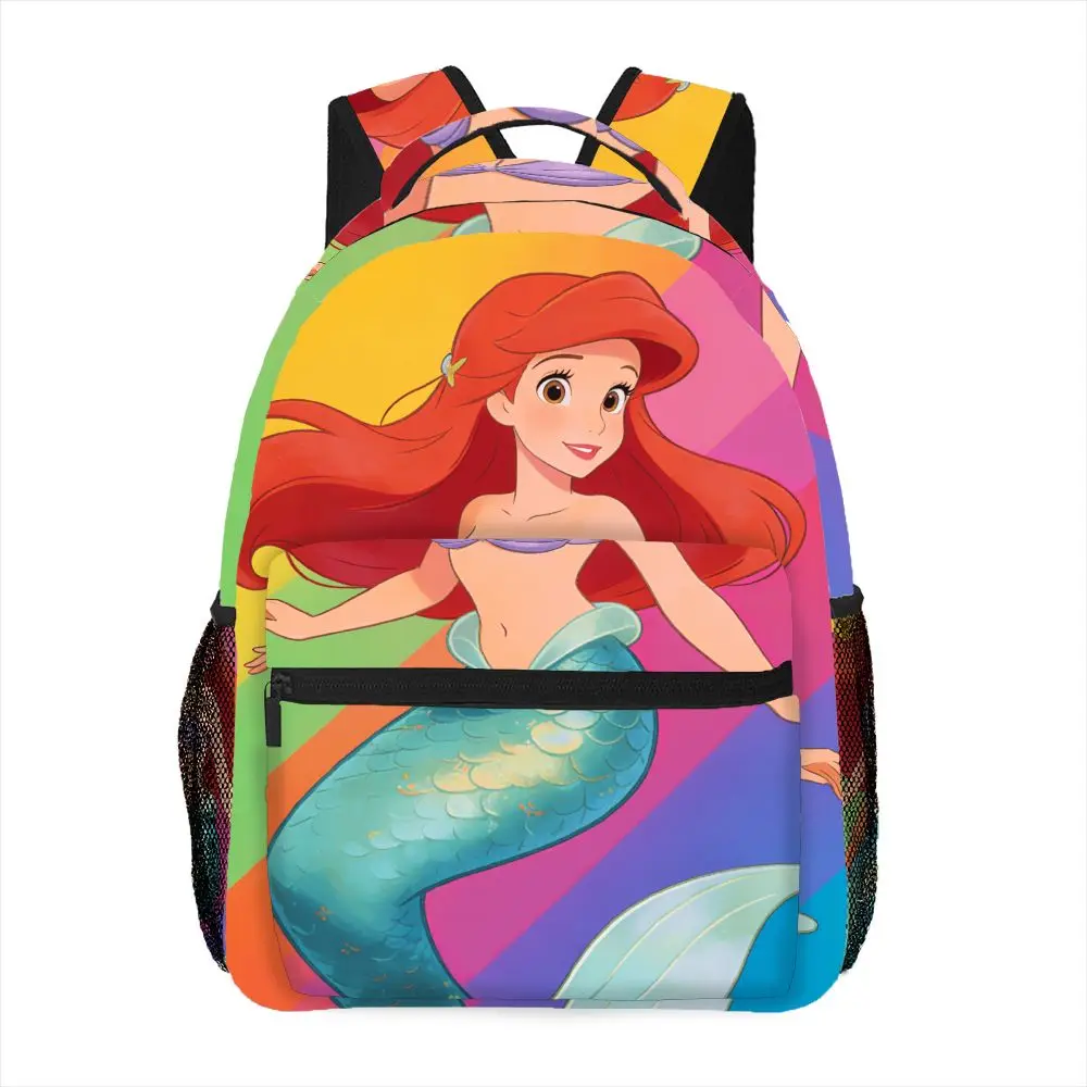 

1pc Disney's Ariel the Little Mermaid 1pc Cute Colorful Print Backpack Fashionable Street Style Casual Daily Use