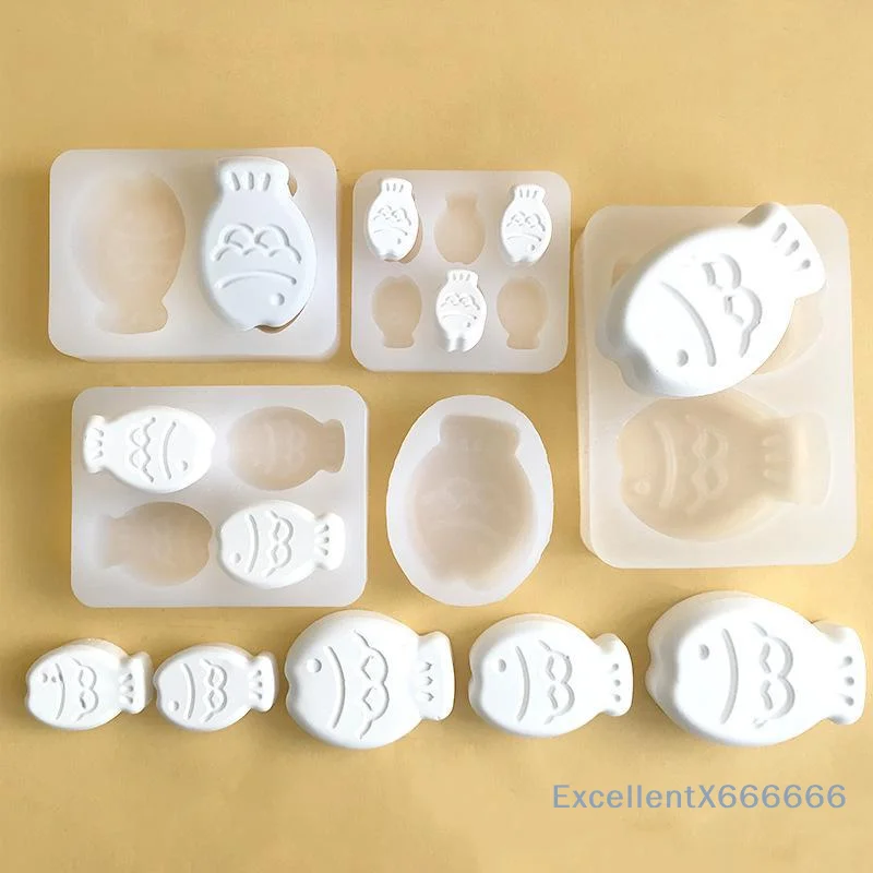 Silicone Fish Shaped Molds Non Stick Reusable For Baking Chocolate Candy Soap DIY Crafts Kitchenware