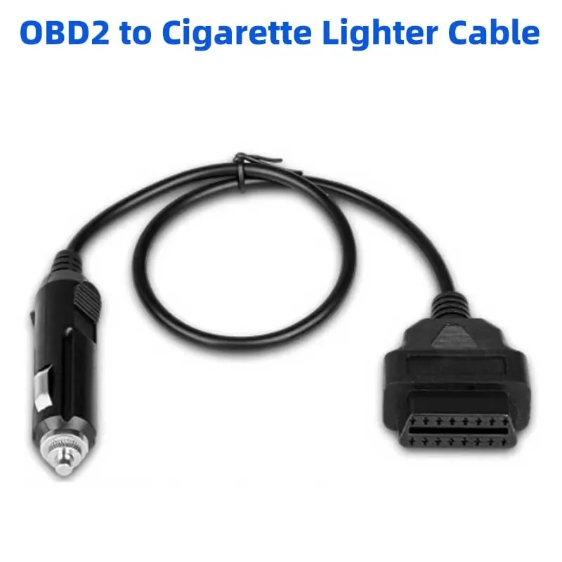 12V OBDII OBD2 24AWG 전원 공급 장치 케이블 16Pin 암-자동차 담배 라이터 DC 전원 OBD 16 핀 커넥터 케이블