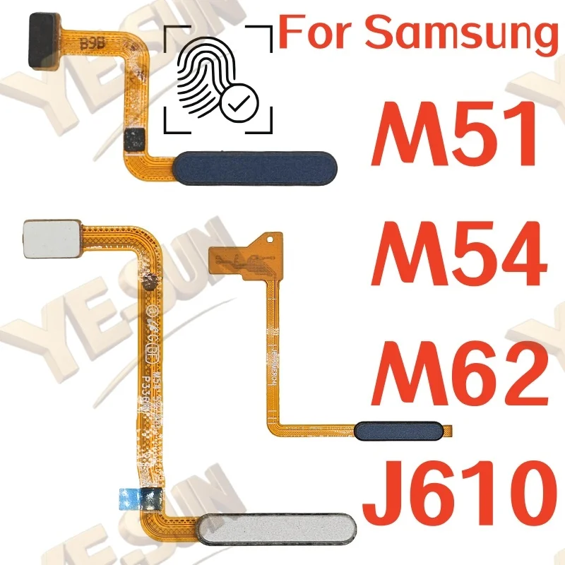 

For Samsung Galaxy M51 Galaxy M54 Galaxy M62 J610 Fingerprint Sensor Home Return Key Menu Button With Side Power On Off Flex