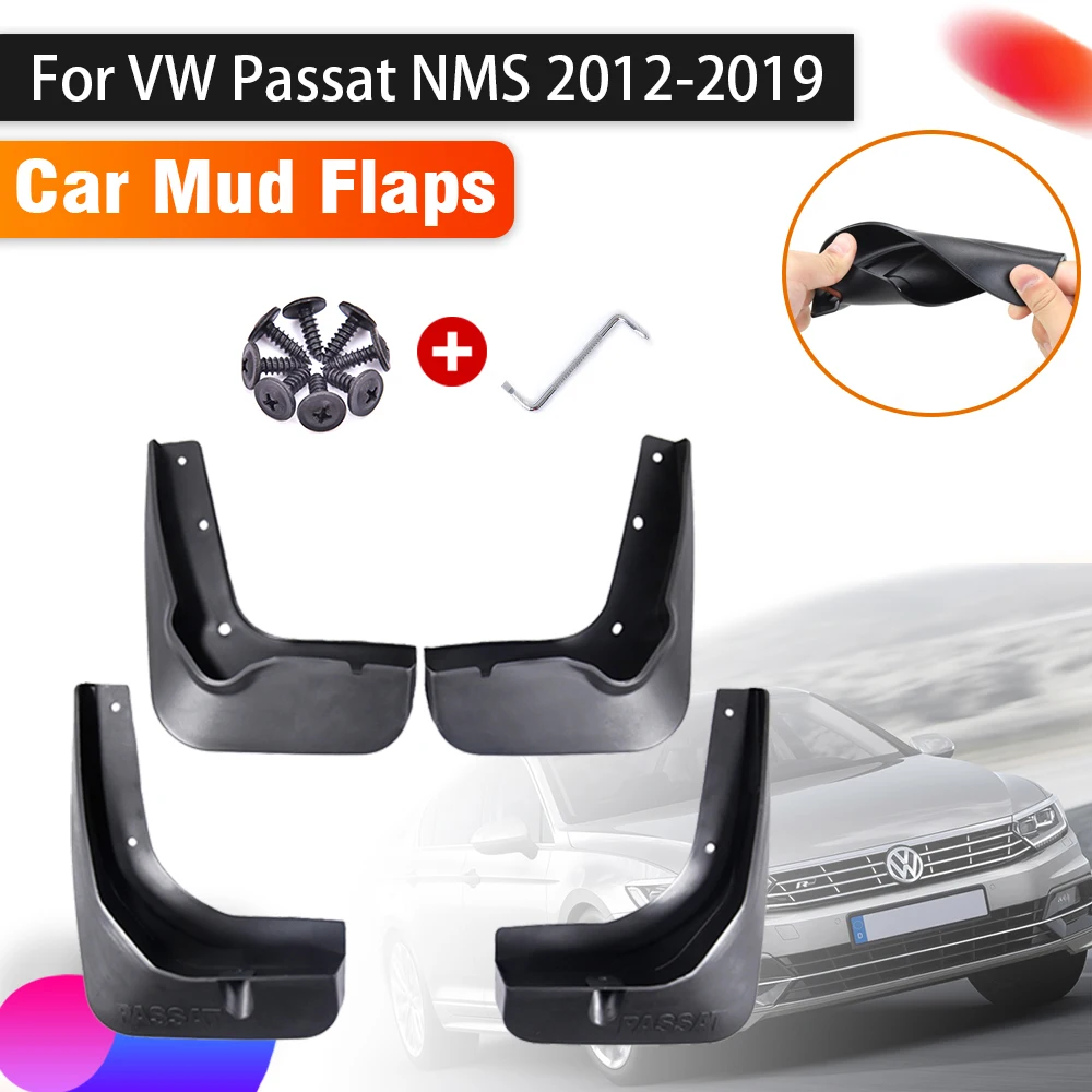 

4X Car Mud Flaps For Volkswagen VW Passat NMS A32 A33 2012~2019 Auto Mudflap Splash Guard Front Rear Mud Fenders Car Accessories