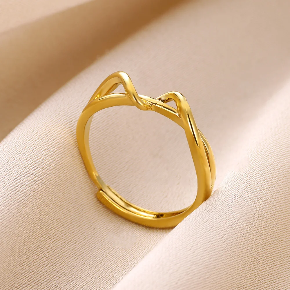 Minimalistische Berg Open Vinger Ring Voor Vrouwen Verstelbare Modieuze Sieraden Stapelbare Slanke Ringen Drop Shipping Sieraden