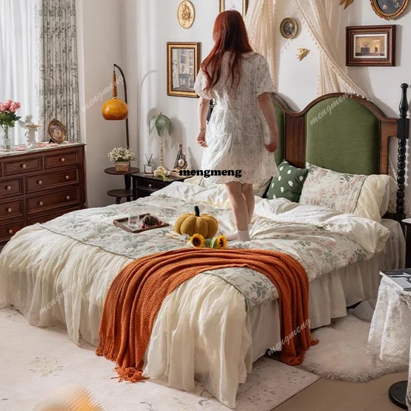 

Simple European Bed Bedroom Frame Modern DoubleMassage Bed Design Simple Princess Sleeping Letto Matrimoniale Home Furniture