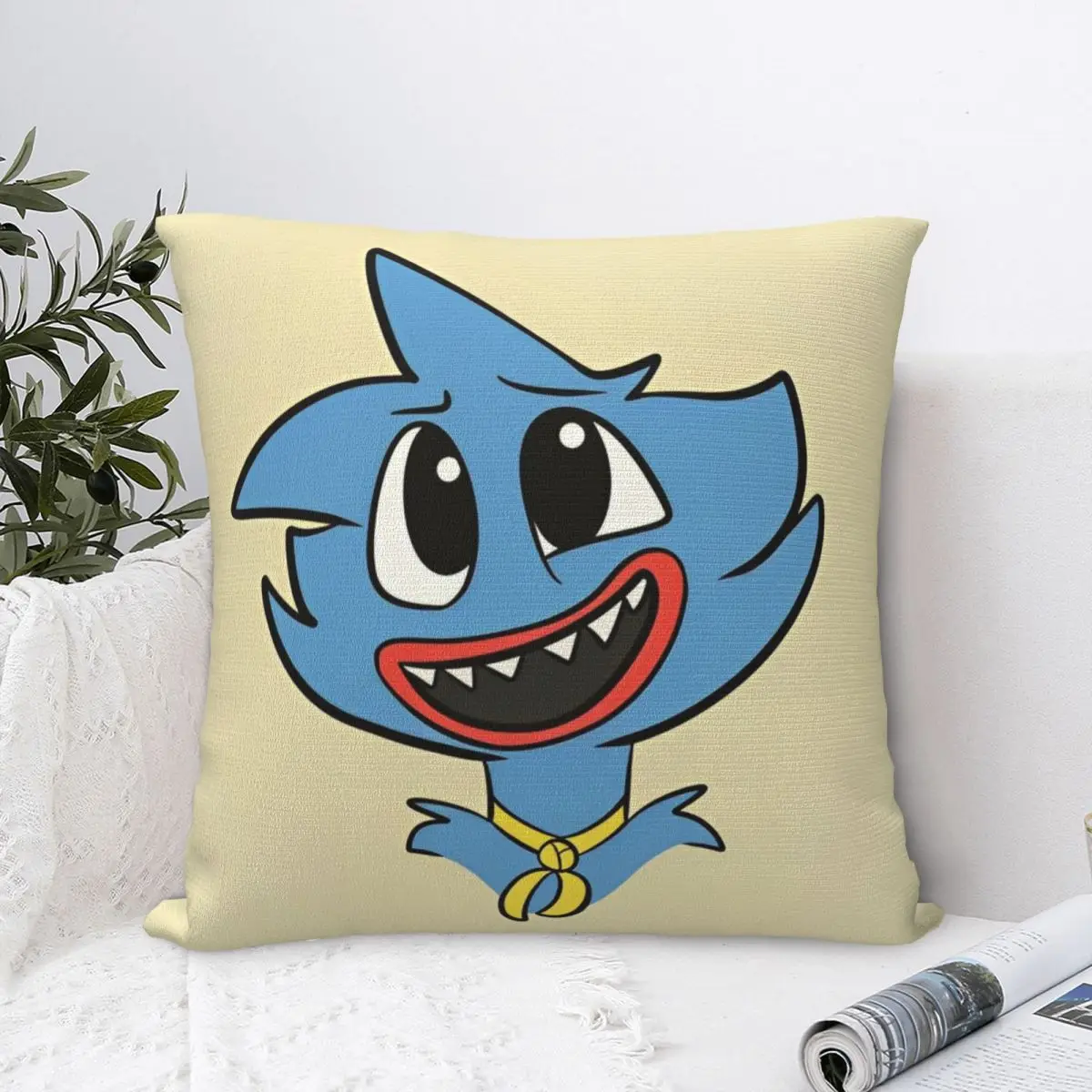 H-Huggy Cute Cartoon W-Wuggy Square Pillow Case Polyester Decorative Pillow Video Game Customized Pillowcase