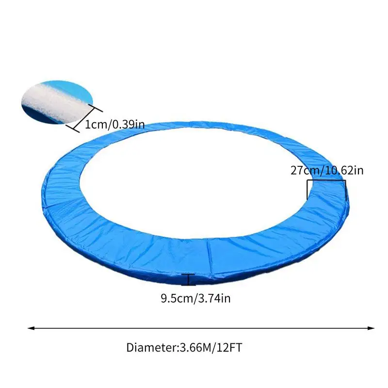 10/12 feet Trampoline Protective Cover Trampoline Protection Mat Trampoline Safety Pad Universal Replacement Trampoline Pad Mat