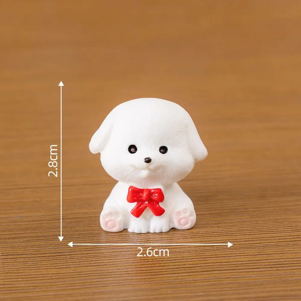 

Resin Cute Dog Figurines Miniatures Cartoon Handmade Animal Figurines Realistic Funny Micro Landscape Ornaments Car Ornament