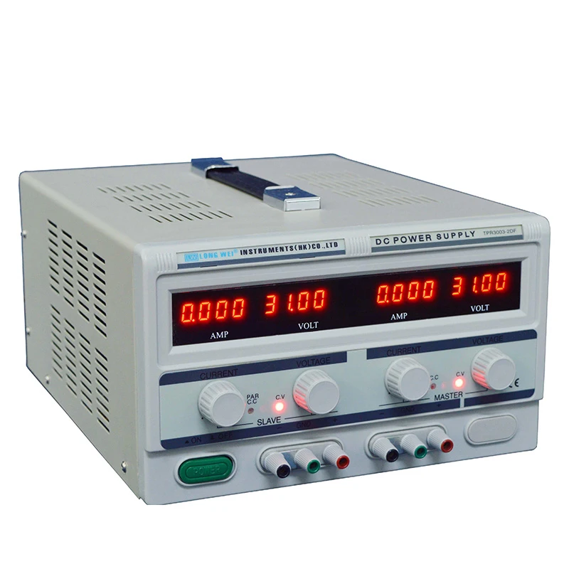 Fuente de alimentación de CC de voltaje Variable Digital portátil, salida múltiple ajustable, prueba de laboratorio, TPR-3003-2DF, 30V, 3A