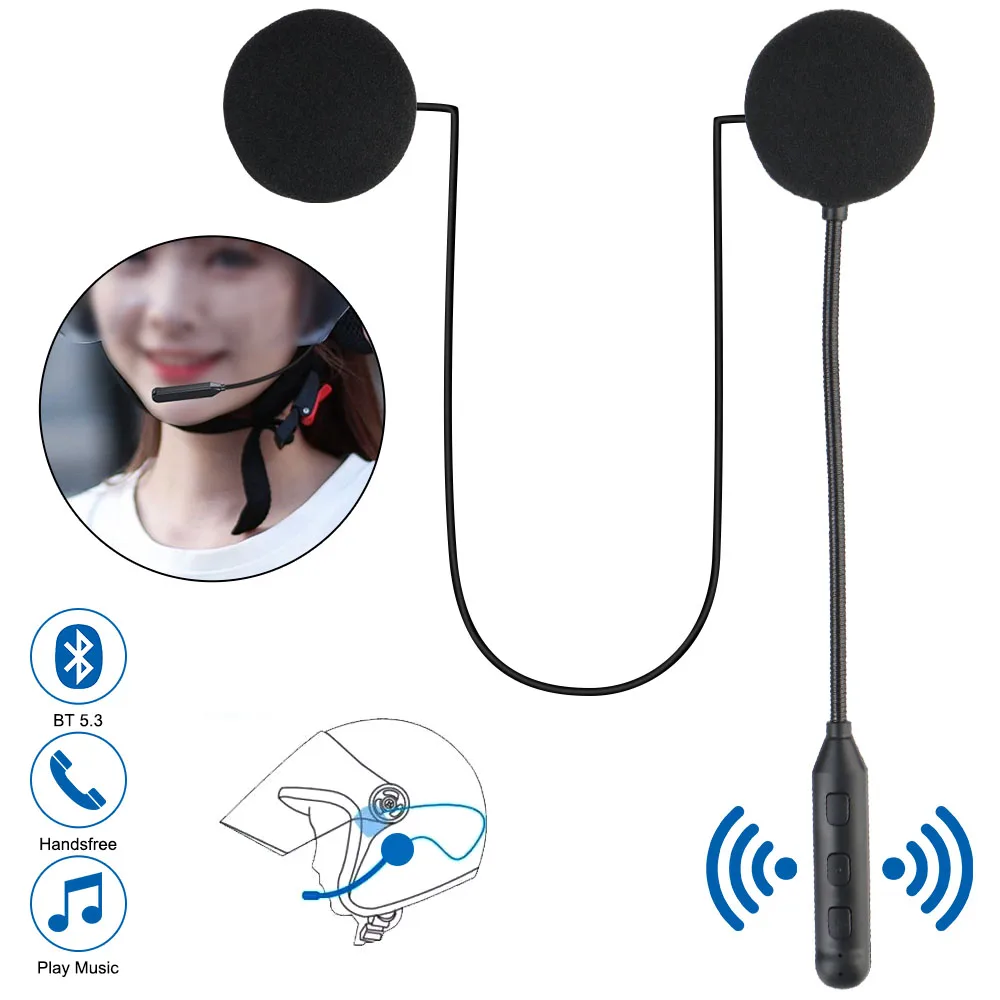 Handsfree Call Anti-interference Wireless Moto Earphone Kit Motorcycle Helmet Headset Waterproof Bluetooth 5.3 Music Player