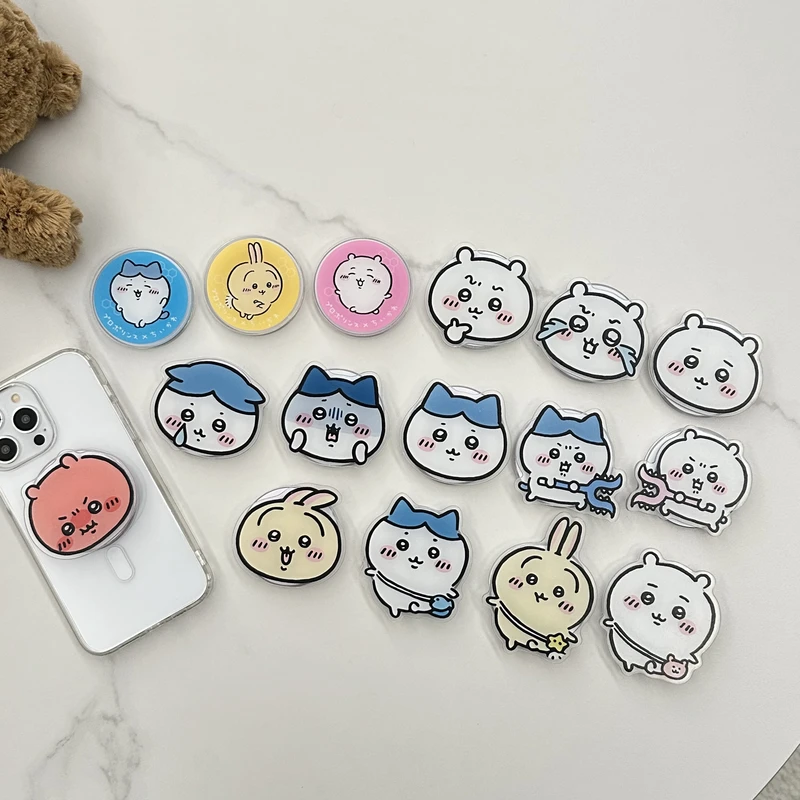 Japan Anime Niedlicher Chiikawa Usagi Hachiware Magsafe Magnetischer Handygriff-Ständer für iPhone Faltbarer Kabelloser Ladehalter