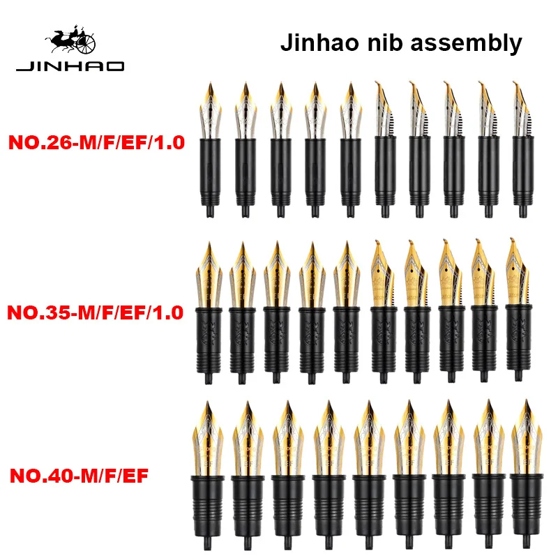 jinhao caneta tinteiro nib ef f m nib 9019 x159 81 82 mini 100 9056 9036 9016 serie papelaria material de escritorio escolar pc pecas 3 01